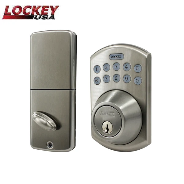 LockeyUSA W915 WiFi Smart Lock – Satin Nickel Deadbolt